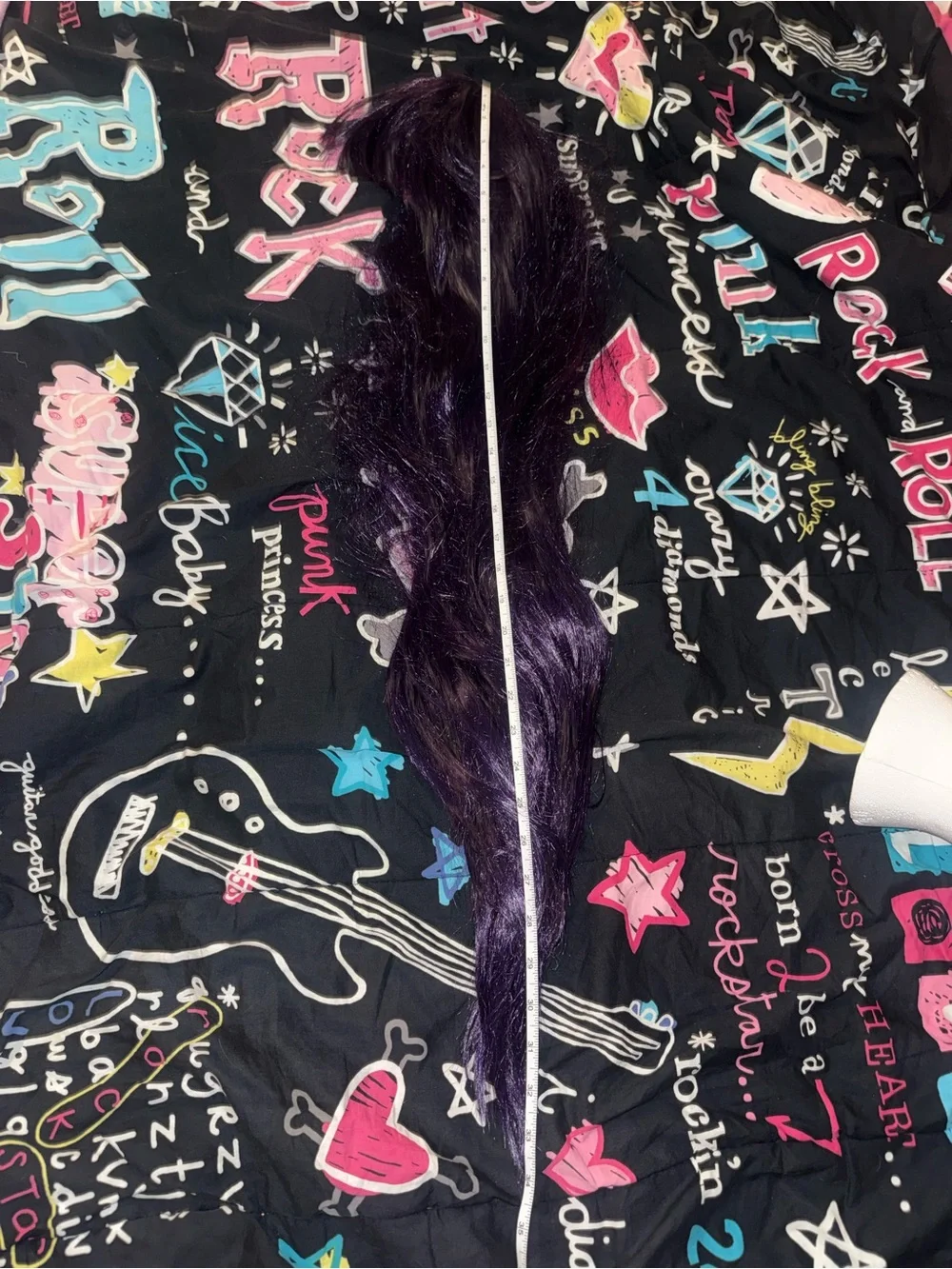 gorgeous Purple long wig with bangs insanely long 34in !